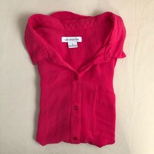 Liz Claiborne hot pink sleeveless top